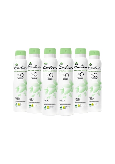 Emotion Natural Breeze Kadın Sprey Deodorant 6 x 150 ML