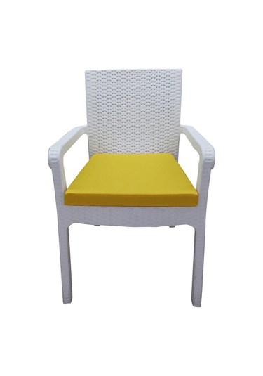 Mirzade 6 Adet Hera Siesta Minder Su Geçirmez Kumaş 5 Cm Gri Sünger-sarı - 40 40