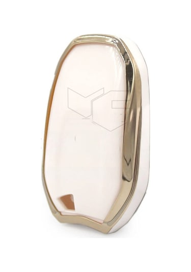 Peugeot 208 308 508 2008 3008 5008 Rifter Nano Anahtar Kılıfı Beyaz Gold Renk 1.ci Kalite