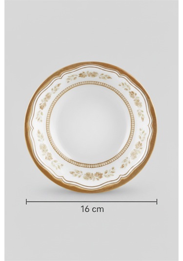 12'li Valencia Salata Kasesi Kalın Kenarlı 16cm Dijital Salda Rinart Krem