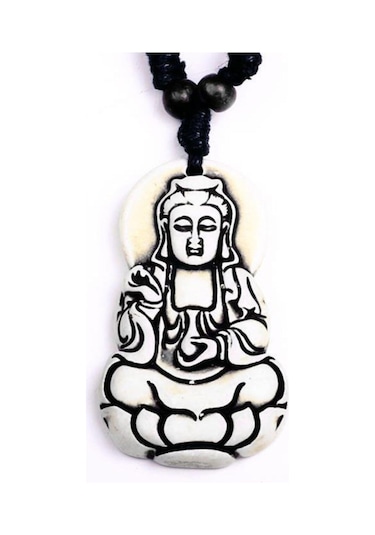 Btak00754 K7 Buddha Figür İçsel Denge Ayarlanabilir İpli Kolye Çok Renkli