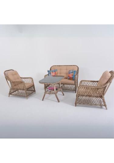 Aurora İkili Rattan Bahçe Oturma Grubu Rehome