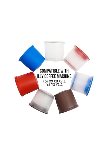 Şeffaf Ve Kırmızı Doldurulabilir Kapsül Kahve Fincanları Uyumlu Illy Makineleri Dolum Kahve Filtresi
