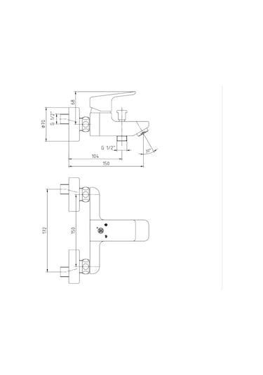 Ar 103502484 Lunetta Banyo Bataryası Mat Siyah