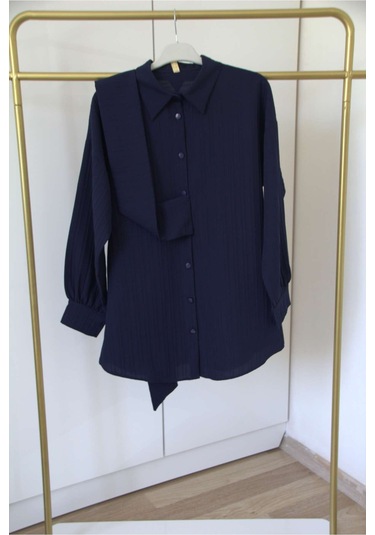 Bağlamalı Gömlek Lacivert