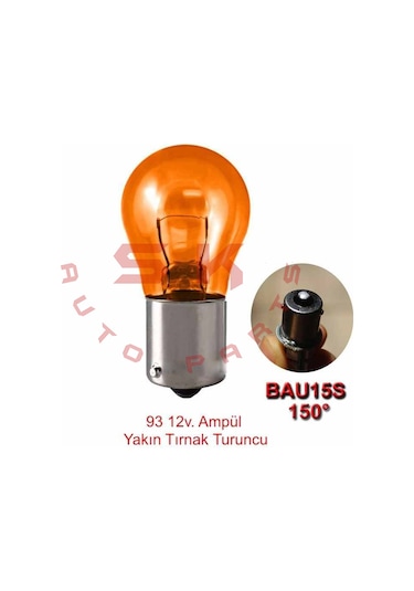 SKAUTO 12V 93 Tek Duy Ampul Py21W Sarı Turuncu 10 Adet Narva 17638