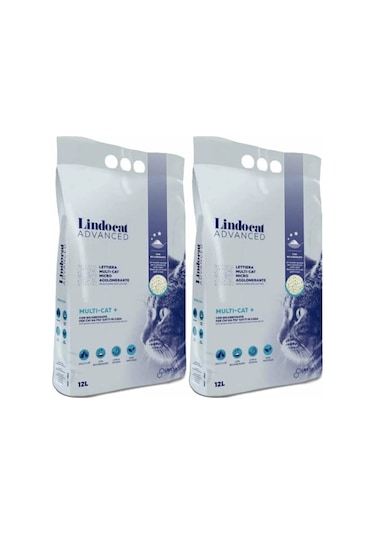 Lindo Cat Advanced İnce Topaklaşan Kedi Kumu 2 x 12 L