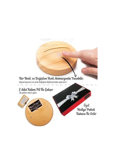 3D Yüzüklerin Efendisi, Lord of the Rings Kişiye Özel 3 Boyutlu Led Lamba