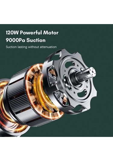 Youmex Yeşil Usb Şarjlı Ev/araç El Fırçası Süpürgesi - 3'ü 1 Arada Hava Pompa Ve Blower Fonksiyonu, 9000pa Emme Gücü, İçinli Lityum Pil