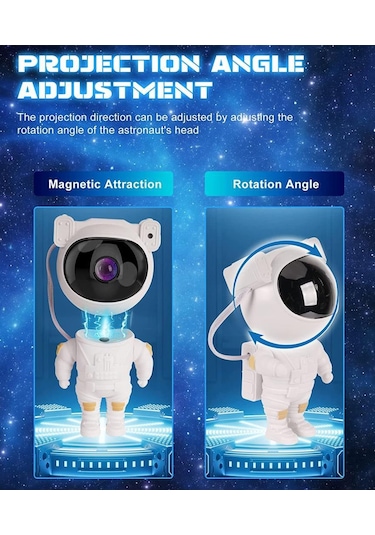 Noas LW-6 Galaxy Astronot Uzaktan Kumandalı ve Zamanlayıcılı Led Projektör Masa Lambası