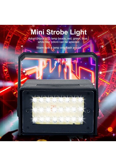 Symbee 24 Led Işık Pilleriyle Yeşil Stroboskop Işığı - Ktv/bar Sahne Aydınlatması, 220v Avrupa Standartı