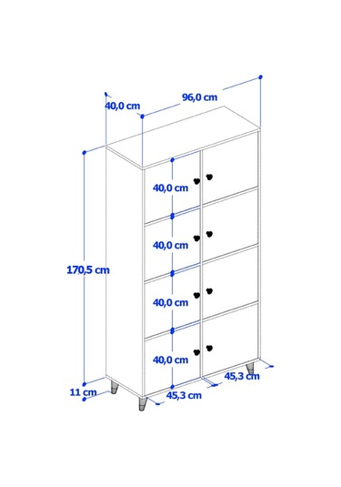Lego Xl Çok Amaçlı Dolap - İstanbul - Antrasit