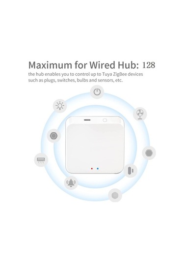 Didadodo Tuya Zigbee 3.0 Ağ Geçidi - 128 Cihaz, Google Home Uyumlu, Beyaz Renk