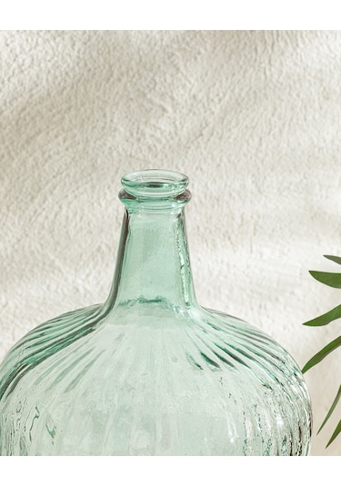 English Home Recycled Demijohn Cam Vazo Yeşil Yeşil
