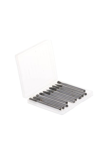 Suntek 10 Adet 1/4 "shank Çift Kesim Karbür Döner Çapak