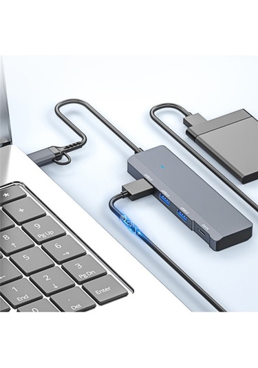 Sones Ads-309d Usb / Type-c'den 3 X Usb 3.0 + Type-c Veri Portu Genişletme Hub Adaptörü