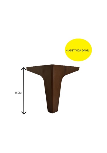 Homdep Kanepe Koltuk Tv Ünitesi Konsol Yükseltme Paris Model Plastik Ayak 15 Cm Ceviz - 4 Adet - Ceviz