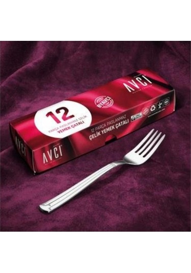 Avcı Avc 613 Yakamoz Çelik Yemek Çatalı 12 Li