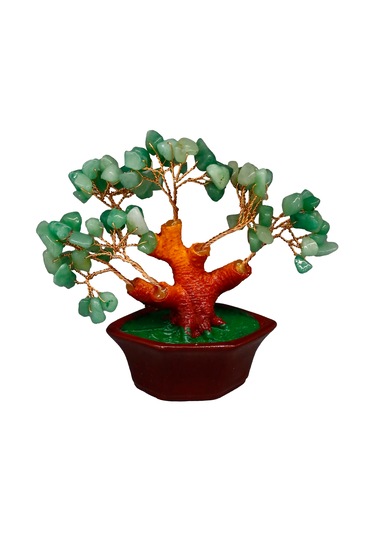 Yeşim Doğal Taş Bonsai Ağacı - Dekoratif Şans Ve Bereket Ağacı