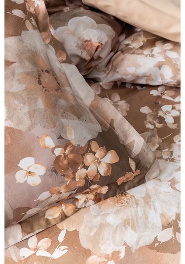 İssimo Home Claretta %100 Pamuk Saten Çift Kişilik Nevresim Takımı Pudra