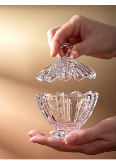 Aura Of Bohemia Ev Ve Mutfak İçin Cam Kapaklı Ve Kaşıklı Şekerlik 142920683 Beyaz