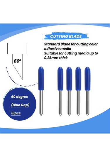 30 Adet 30 45 60 Derece Roland Plotter Bıçak Ofseti