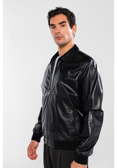 Tamer Tanca Erkek Hakiki Deri Siyah Deri Mont 415 K-873 Erk Dr Mont Sk24/25 Sıyah Dr Siyah