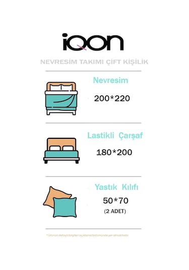 İqon Lastikli Çarşaflı Nevresim Takımı Çift Kişilik Bordo-siyah Blackburgundy