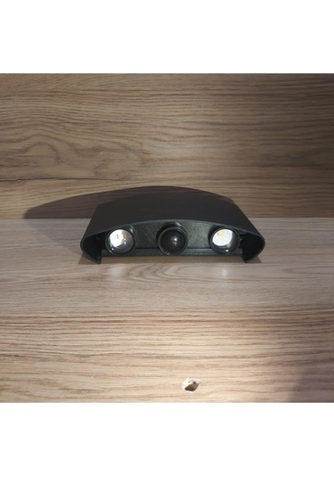 U2 Uranüs Siyah Kasa 10 W. Gün Işığı Dekoratif Çift Yönlü Iç Ve Dış Mekan Bahçe Balkon Teras Aplik Siyah