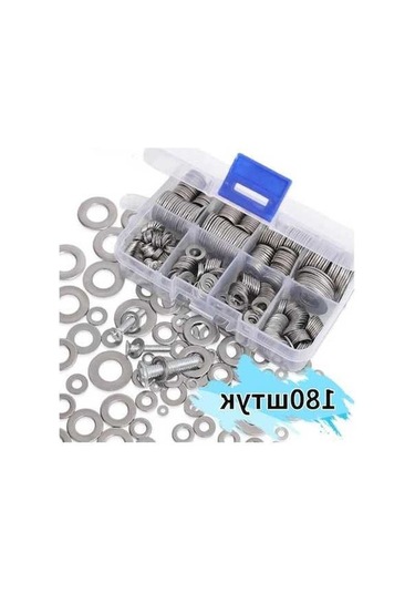 Dancemonkey Paslanmaz Çelik Vida Pul Seti - 180 Parça M2-m10 Contalı Kullanışlı