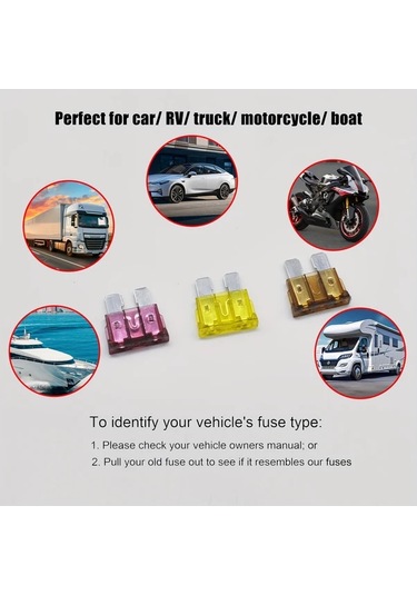 Meridiangoods Jyft 20 Parça 7.5a/20a/40a Bıçak Tipi Araç Sigortaları - Otomobil, Tekne, Kamyon