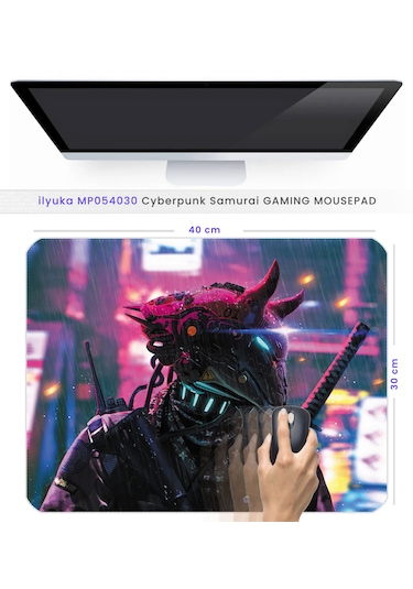 40x30cm Gaming Oyuncu Mousepad Cyberpunk Samurai Mp054030