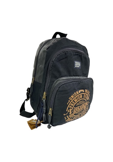 Kaliteli Siyah Vintage Salaş Baskılı Disayn Günlük Gezi Okul Sırt Çantası Revilla Bag 28x38cm Antrasit