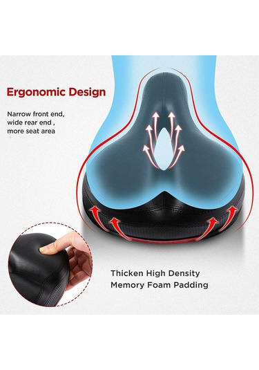 Padalink Şok Emici Bisiklet Seleksi - Yaylı/bal Tipi - Havalandırmalı, Su Geçirmez - Reflektörlü - Aksesuarlı Siyah-mavi Çok Renkli
