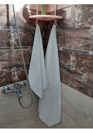 Mef Collection Banyo Havlu Seti Orta Boy Beyaz 2'li