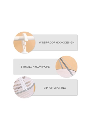 Xiaaokeji Sebzeler, Balıklar Ve Kurutulmuş Ürünler İçin Katlanabilir Kurutma Ağı, Beyaz Beyaz