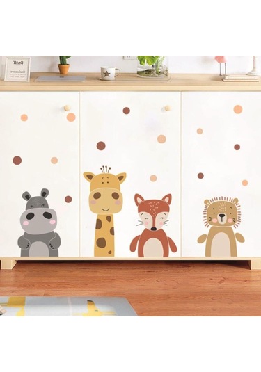 Boho Hayvanlar Alemi Duvar Dekorasyon Sticker