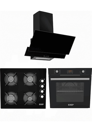 Exep Plus Line EF-260 - EO-320 - ED-401 Siyah Ankastre Set
