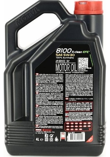 Motul 8100 X-Clean Efe 5W-30 Tam Sentetik Partiküllü Motor Yağı 4 L