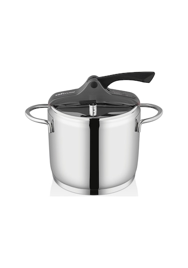 Safinox Vision 8 Litre Tel Kulplu Düdüklü Tencere - Siyah