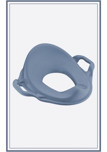 Flosoft Kulplu Klozet Kapağı Adaptörü, Çocuk Tuvalet Eğitimi Alıştırma Oturağı Mavi