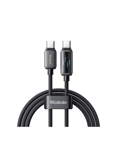 Mcdodo CA-4250 100 W Type-C to Type-C Şarj Göstergeli Şarj Data Kablosu 1.2 M Siyah