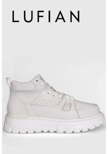 Lufian 111230236 Seth Casual Boğazlı Erkek Deri Sneaker Ayakkabı Beyaz