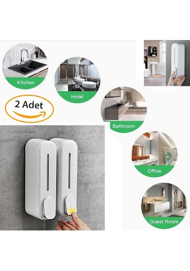 2 Adet Sabunluk Banyo Sabunluk Mutfak Sabunluk Duşjeli Dağıtıcı
