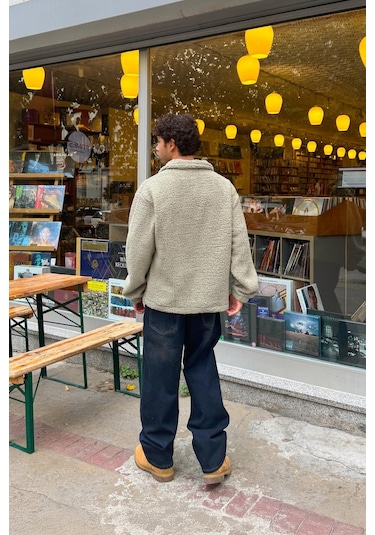 Flaw Eskitme Model Çizgili Baggy Jean Koyu Lacivert Koyu Lacivert