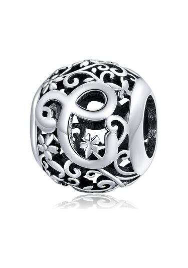 S925 Ayar Gümüş Mori Serisi İçi Boş Harfler Boncuk Dıy Bilezik Kolye Aksesuarları C Çok Renkli