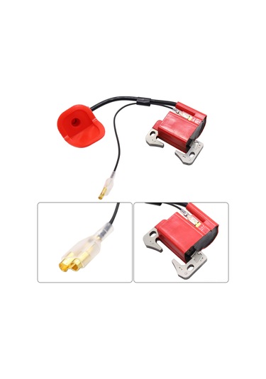 Youtek 47cc-50cc Motorlar İçin Yeni Atıştırma Bobini, Kolay Kurulum, 2 Takım Mini Atv, Scooter, Dirt Bike Değiştirme Parçası Kırmızı