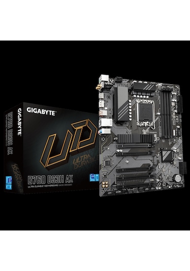 Gıgabyte B760 Ds3h Ax, Rev.1.0, 4xddr5, 2xm.2, Dp, Hdmı, Type-c, Wi-fi 6e, Bluetooth V5.3, 12-13-14.