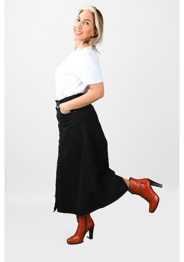 Önden Düğmeli Etek 2k/6637 001