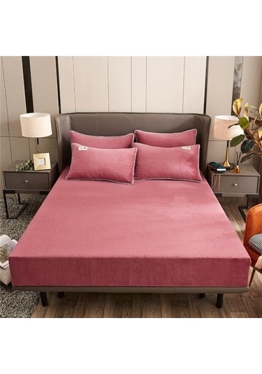 Novahub Koyu Gri Kristal Kadife Yatak Örtüsü - Yastık Kılıfı Yok - 180x200x25cm - Yumuşak Polar - Su Geçirmez Koyu Gri